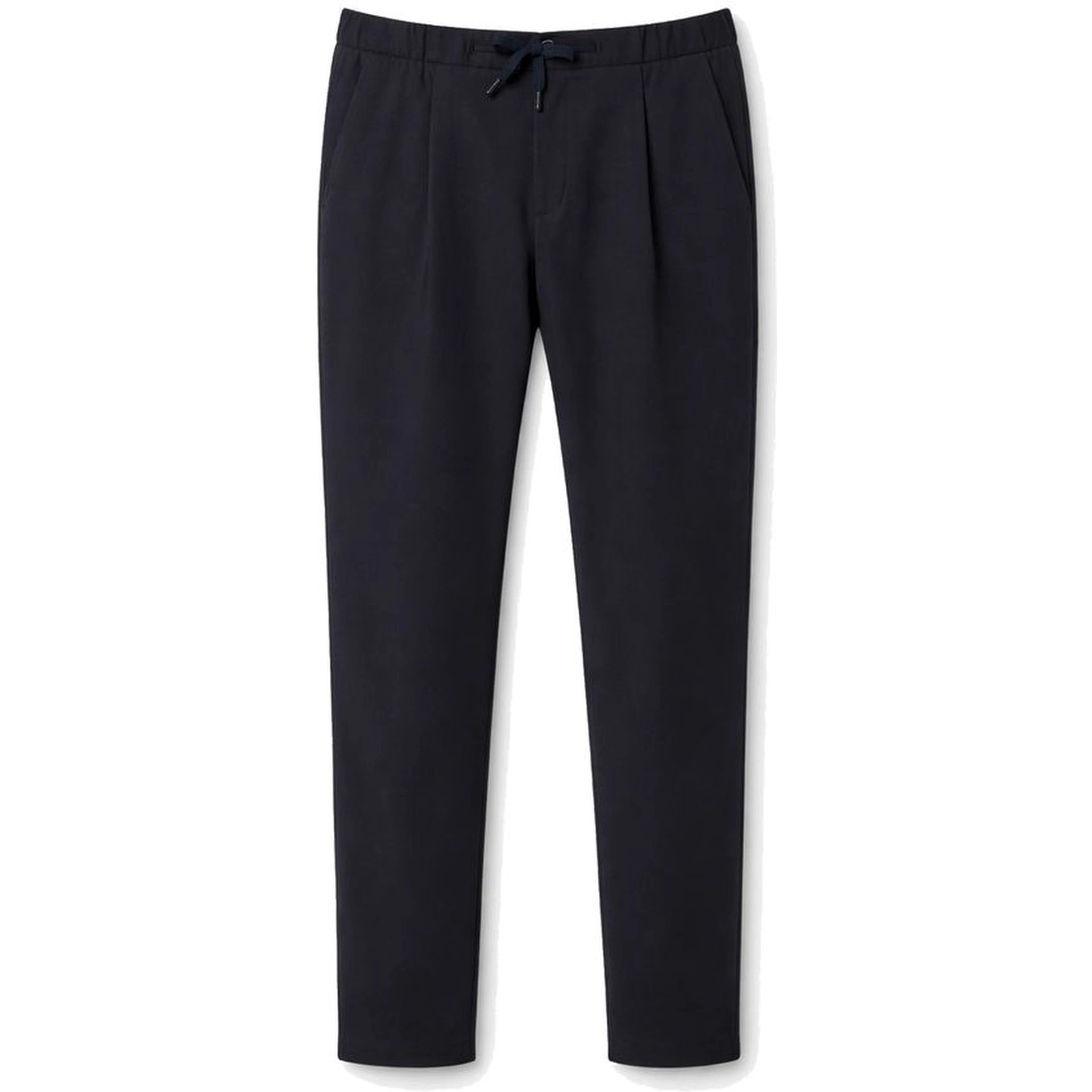 Blue Virgin Wool Casual Pants