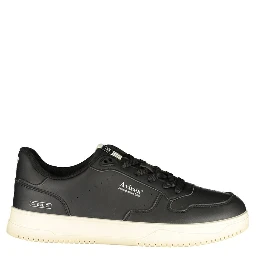 Black Polyester Athletic Sneakers