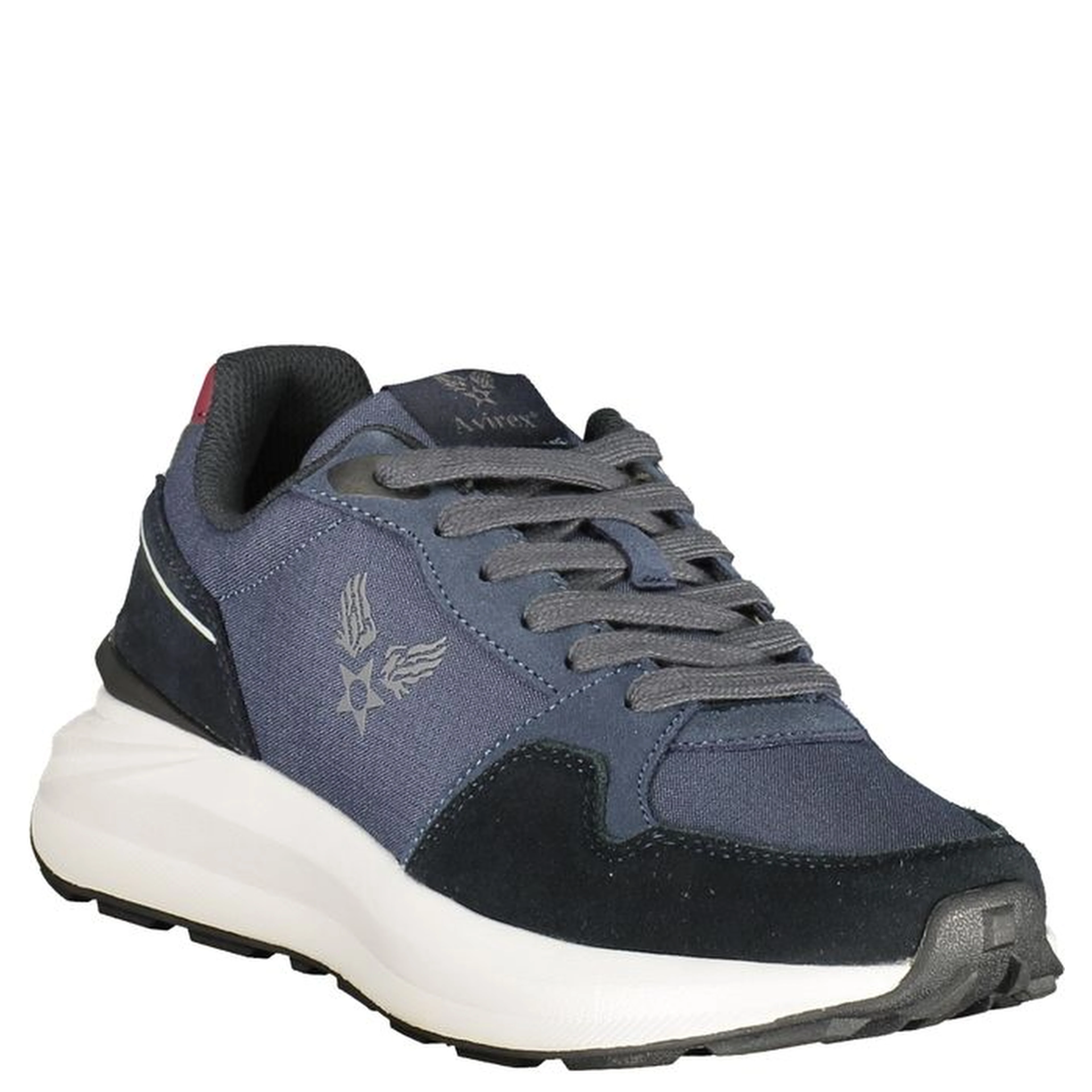Blue Polyurethane Men Sneaker