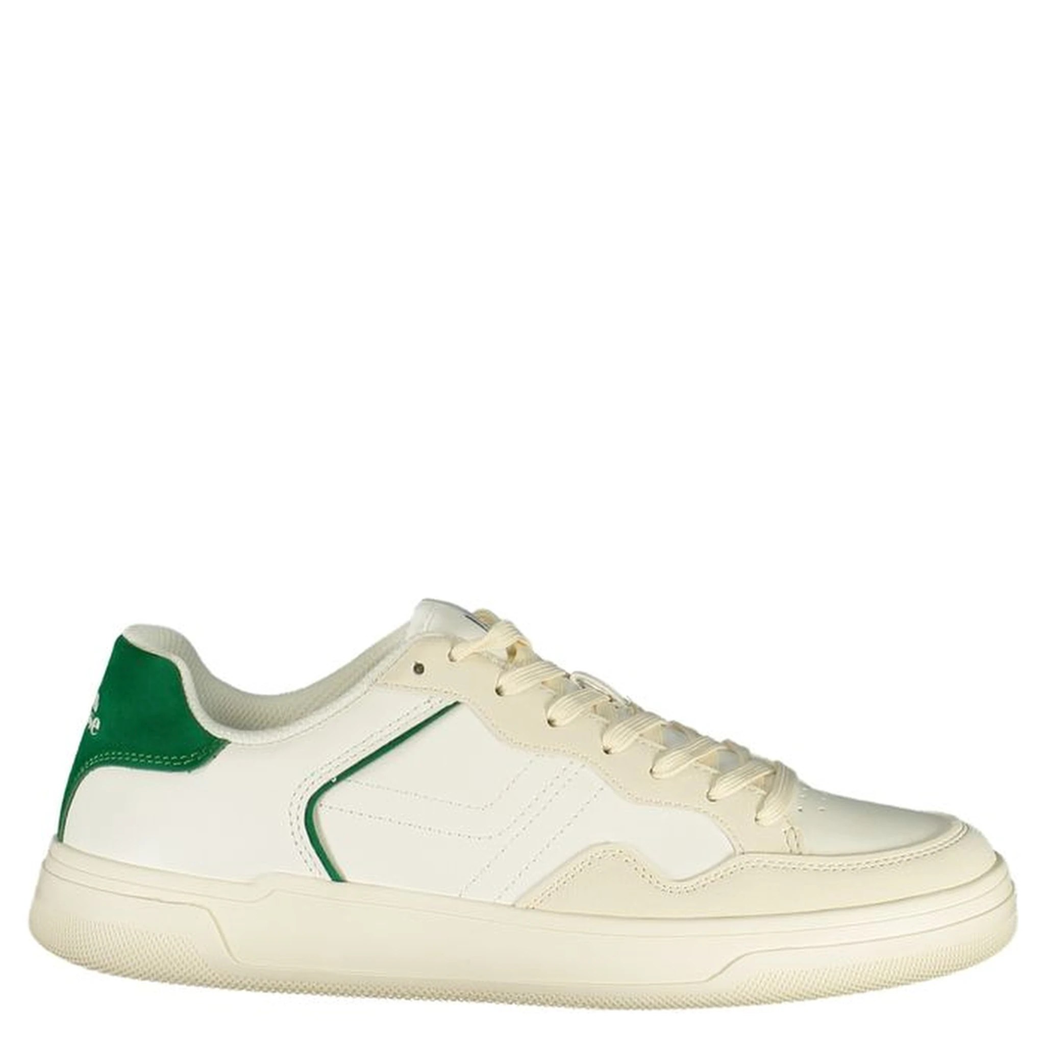 White Polyester Athletic Sneakers