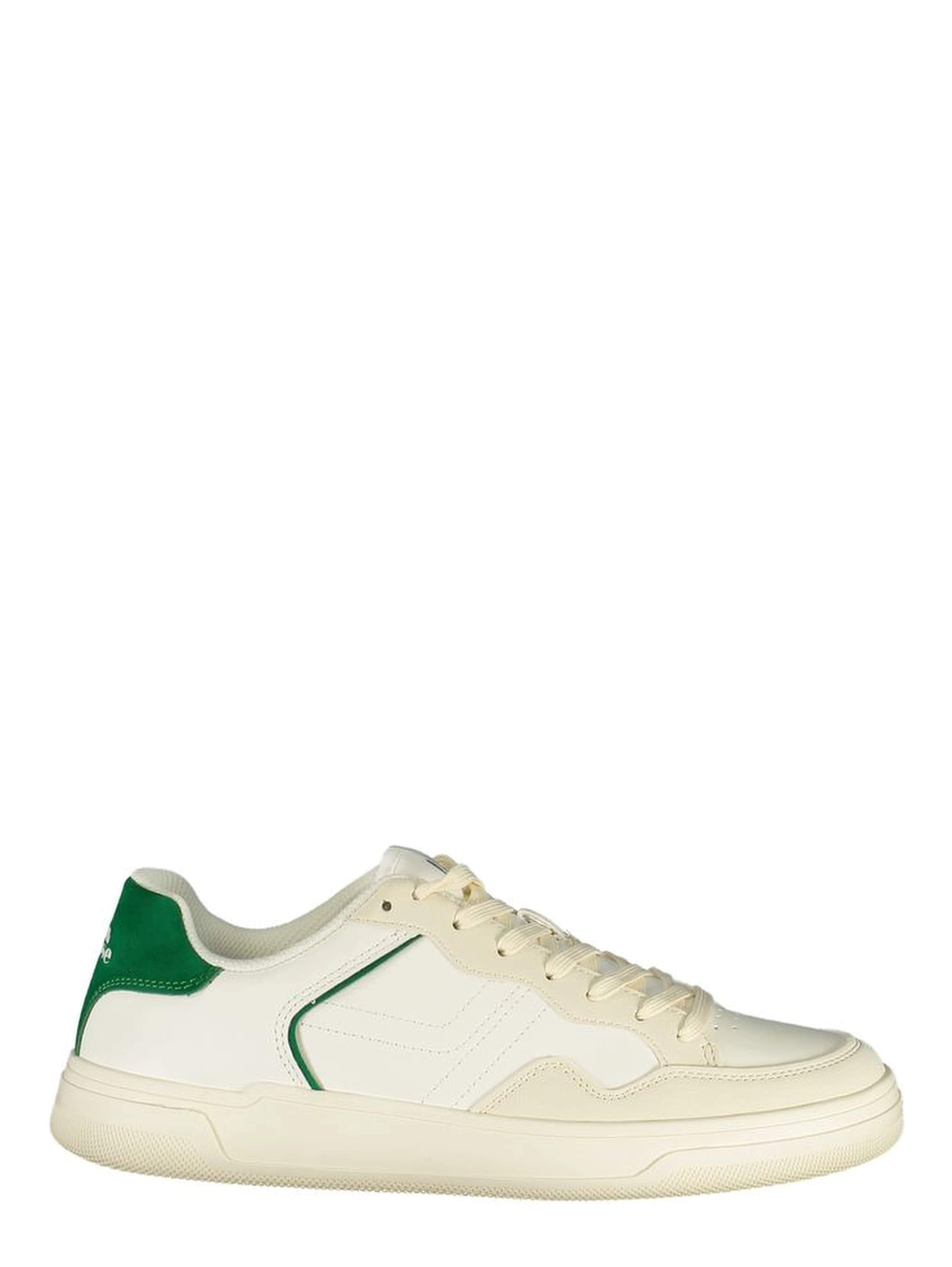 White Polyester Athletic Sneakers