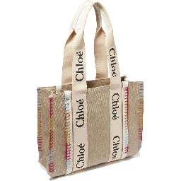 Beige Wool Tote Bag