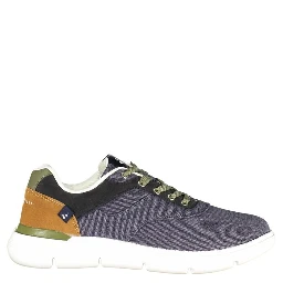 Blue Polyester Athletic Sneakers