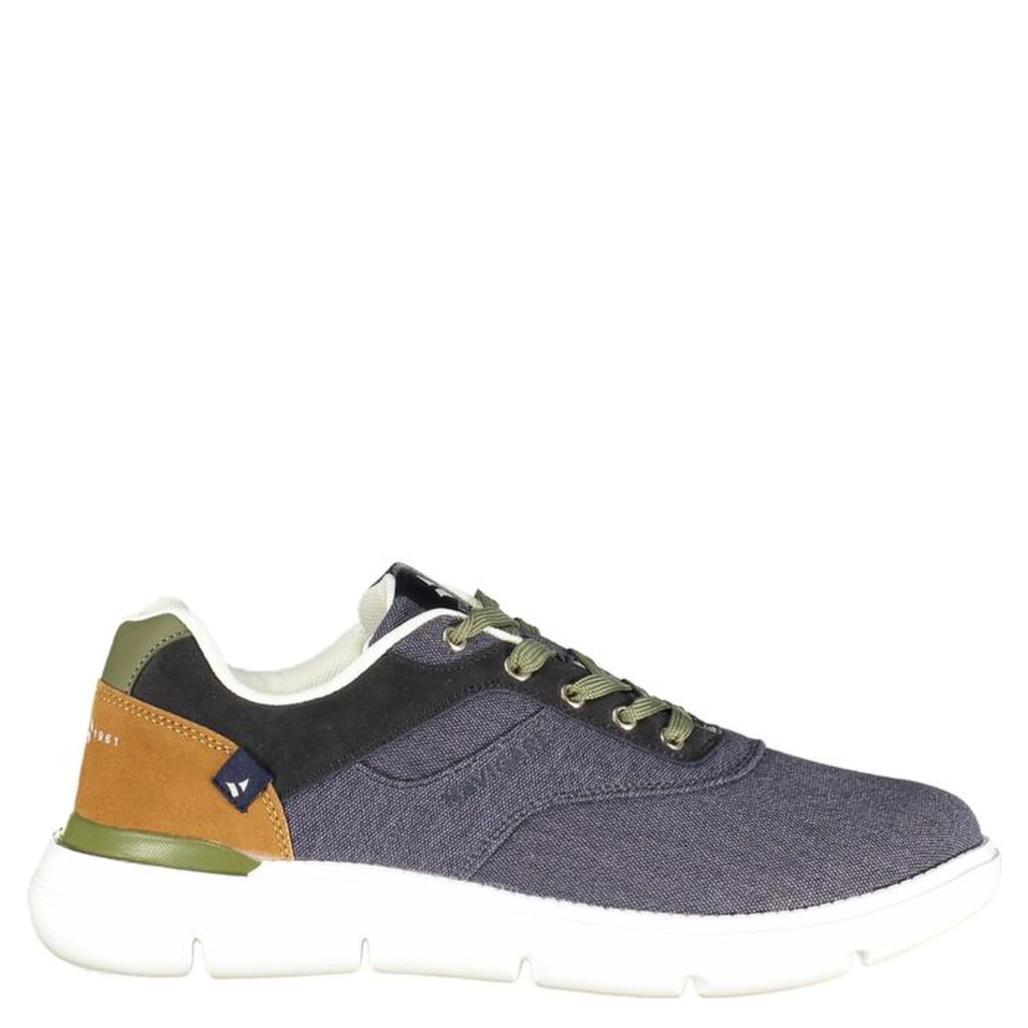 Blue Polyester Athletic Sneakers