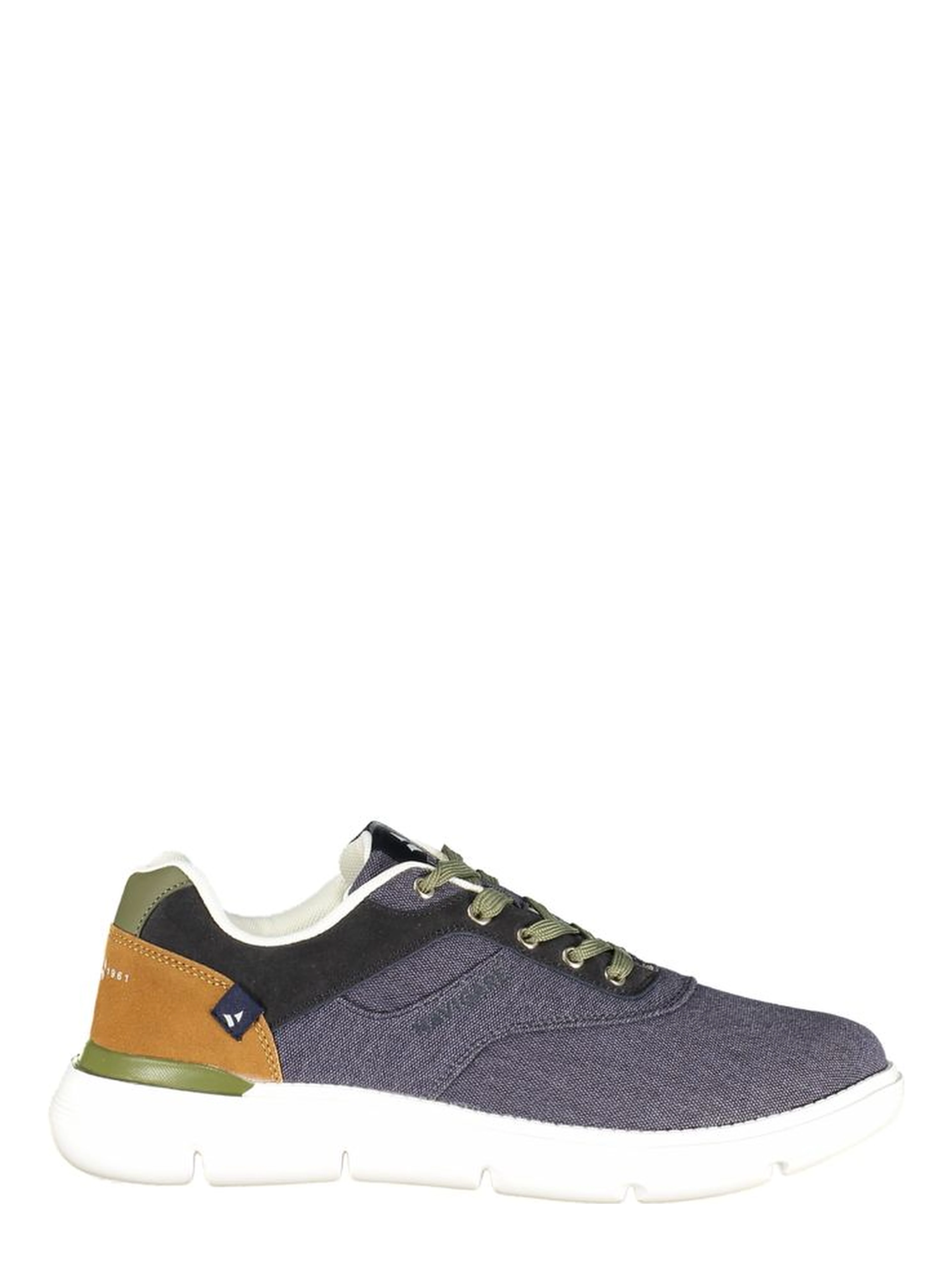 Blue Polyester Athletic Sneakers