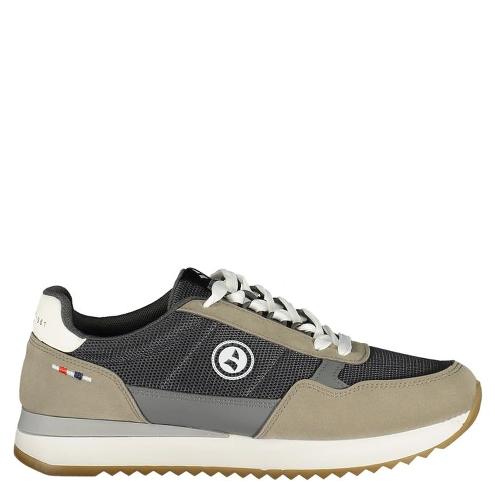 Gray Polyester Athletic Sneakers
