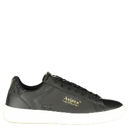 Black Polyester Athletic Sneakers