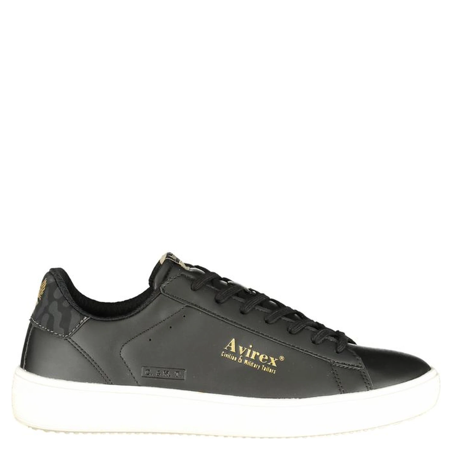 Black Polyester Athletic Sneakers