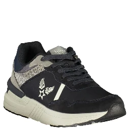 Blue Polyurethane Men Sneaker