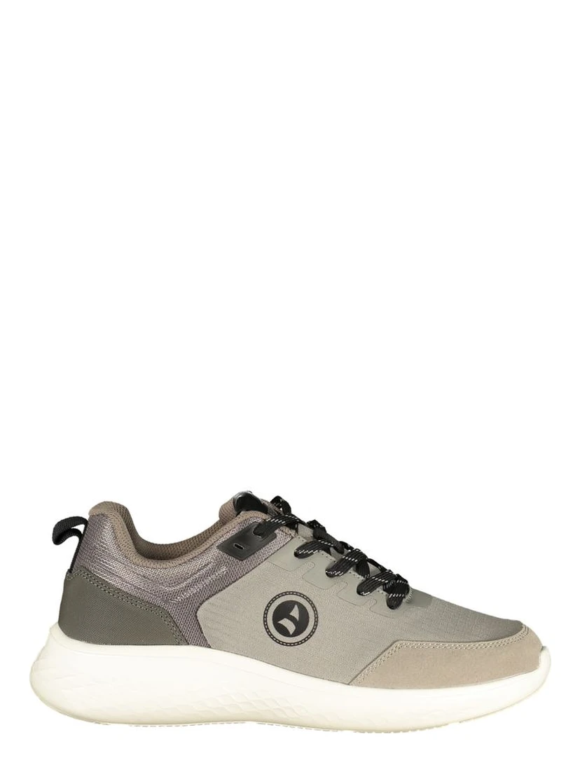 Gray Polyester Athletic Sneakers