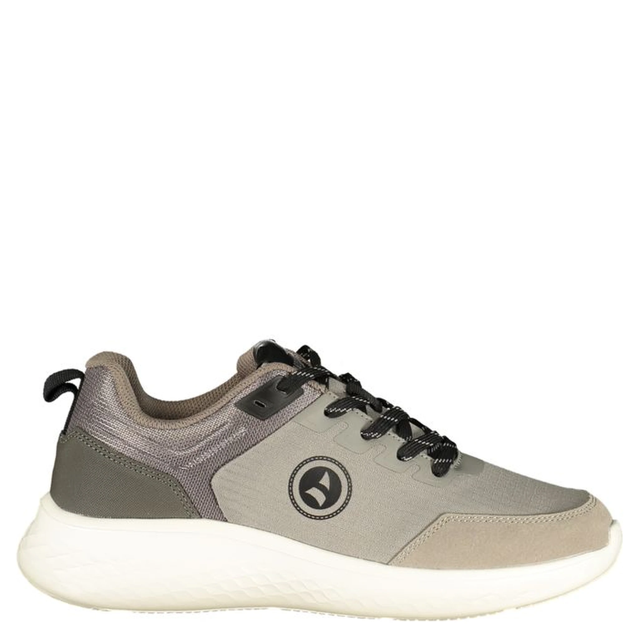 Gray Polyester Athletic Sneakers