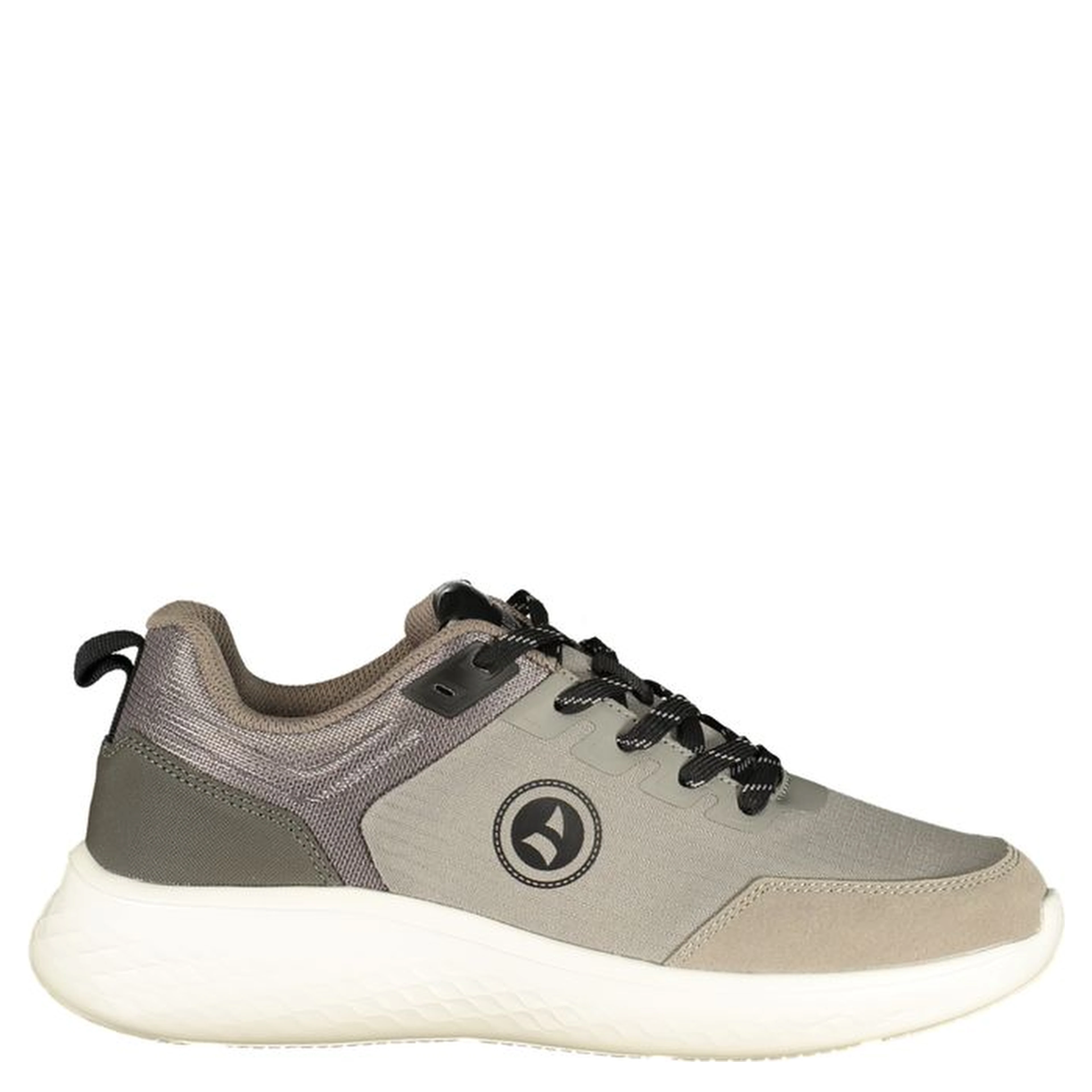 Gray Polyester Athletic Sneakers