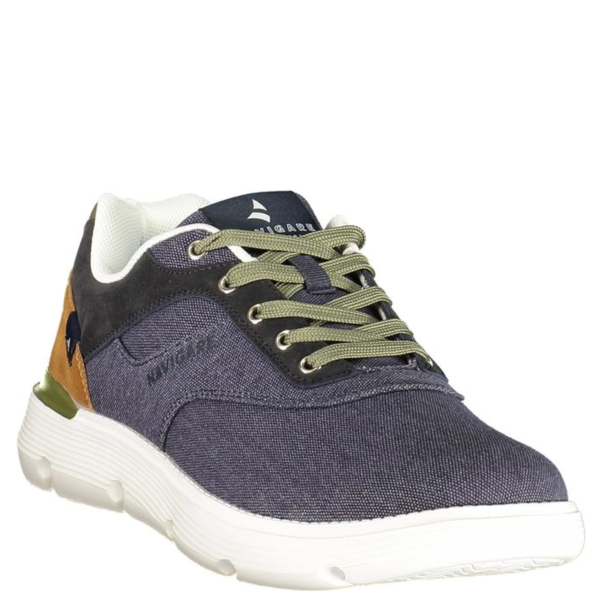 Blue Polyester Athletic Sneakers