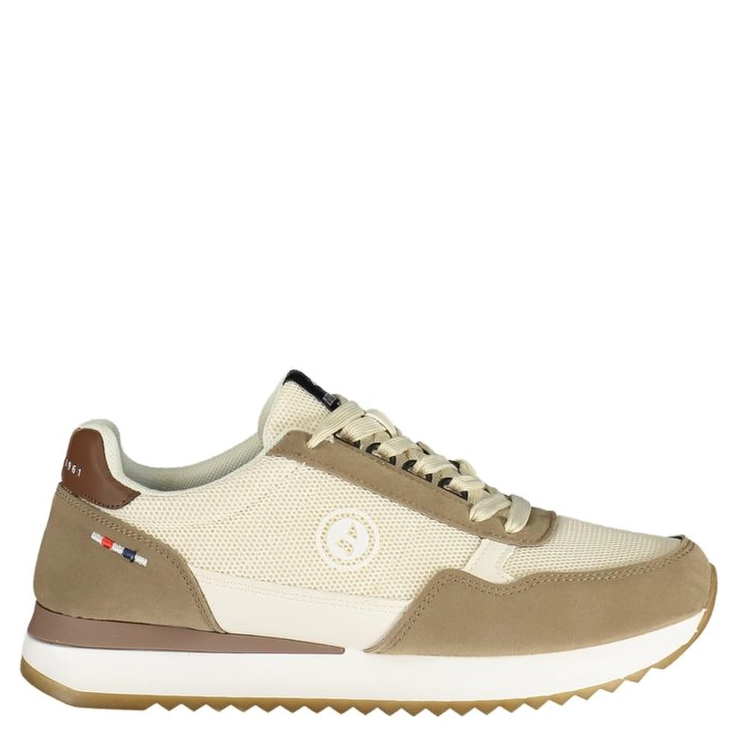 Beige Polyester Athletic Sneakers