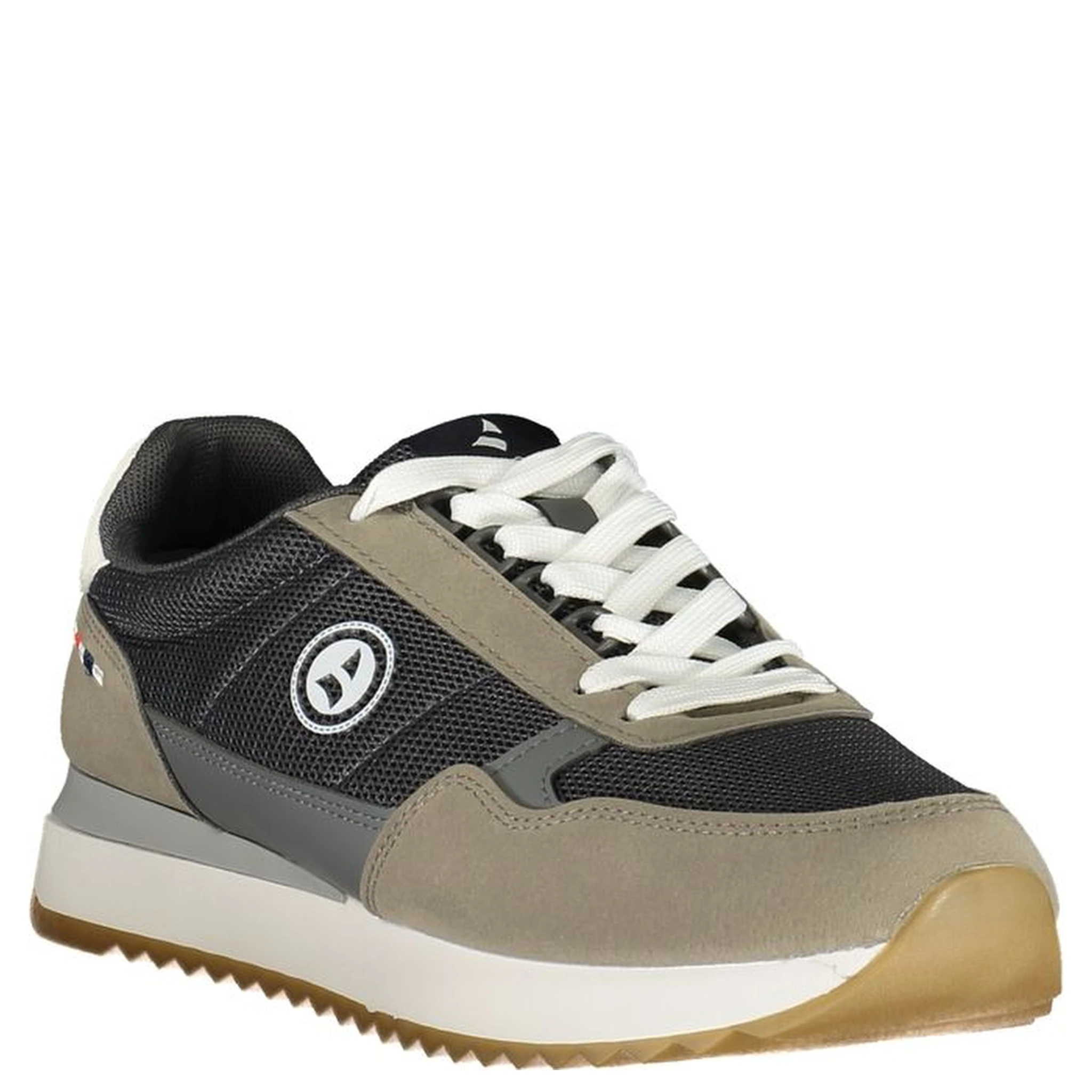 Gray Polyester Athletic Sneakers
