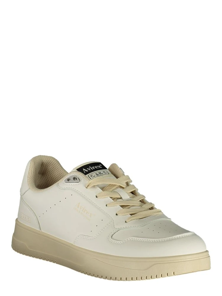 White Polyester Athletic Sneakers alternative