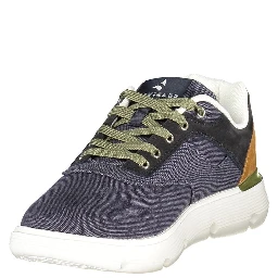 Blue Polyester Athletic Sneakers