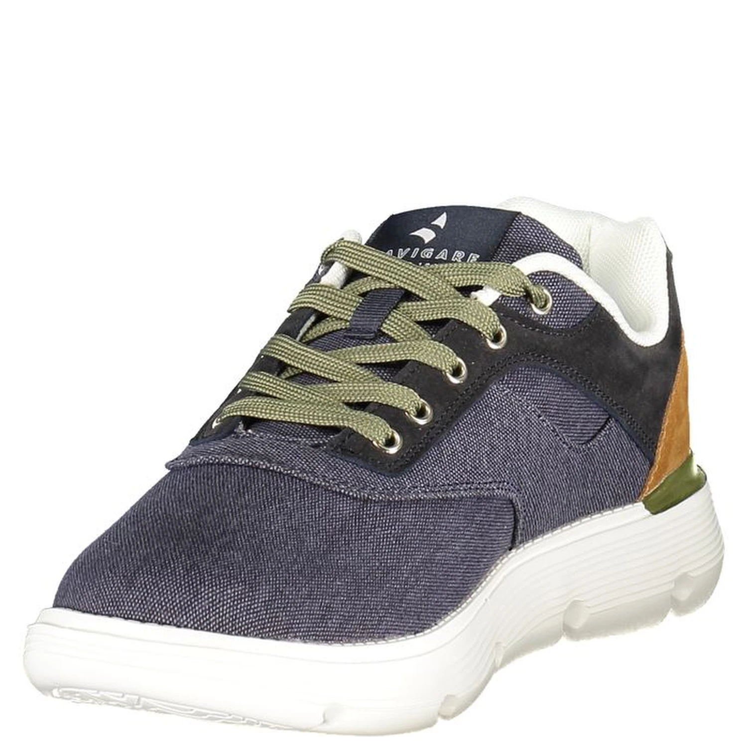 Blue Polyester Athletic Sneakers