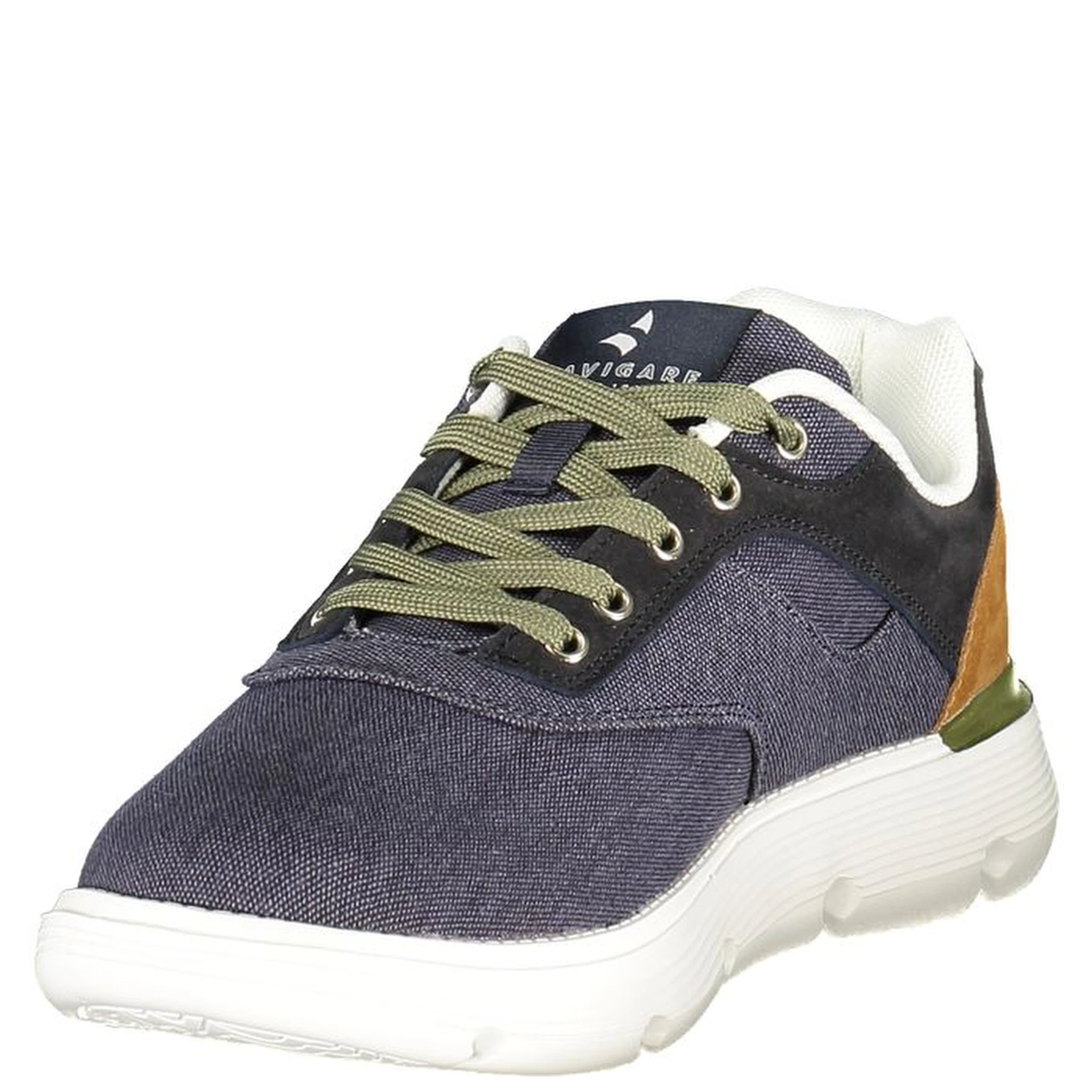 Blue Polyester Athletic Sneakers
