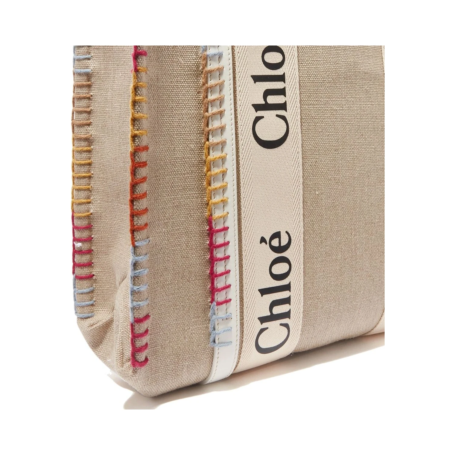 Beige Wool Tote Bag