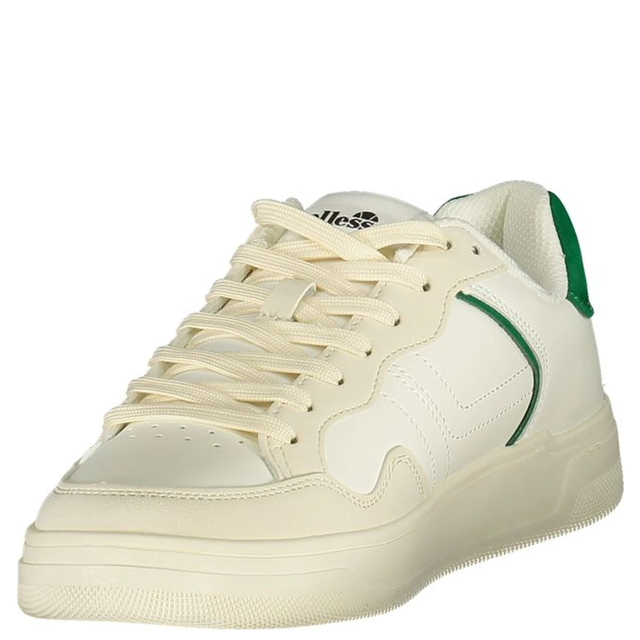 White Polyester Athletic Sneakers