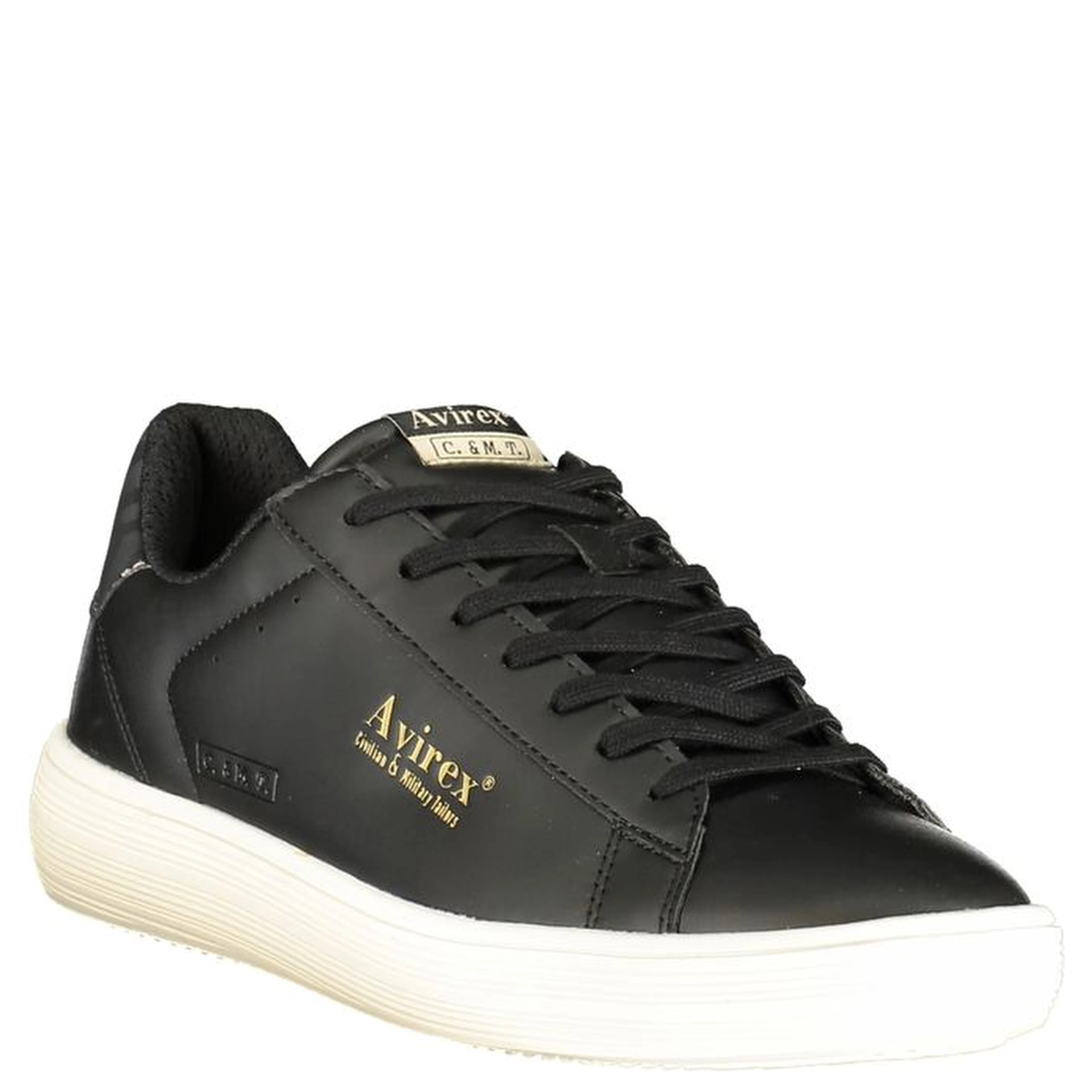 Black Polyester Athletic Sneakers