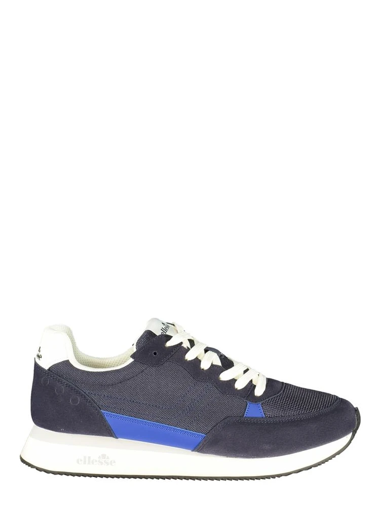 Blue Polyurethane Men Sneaker