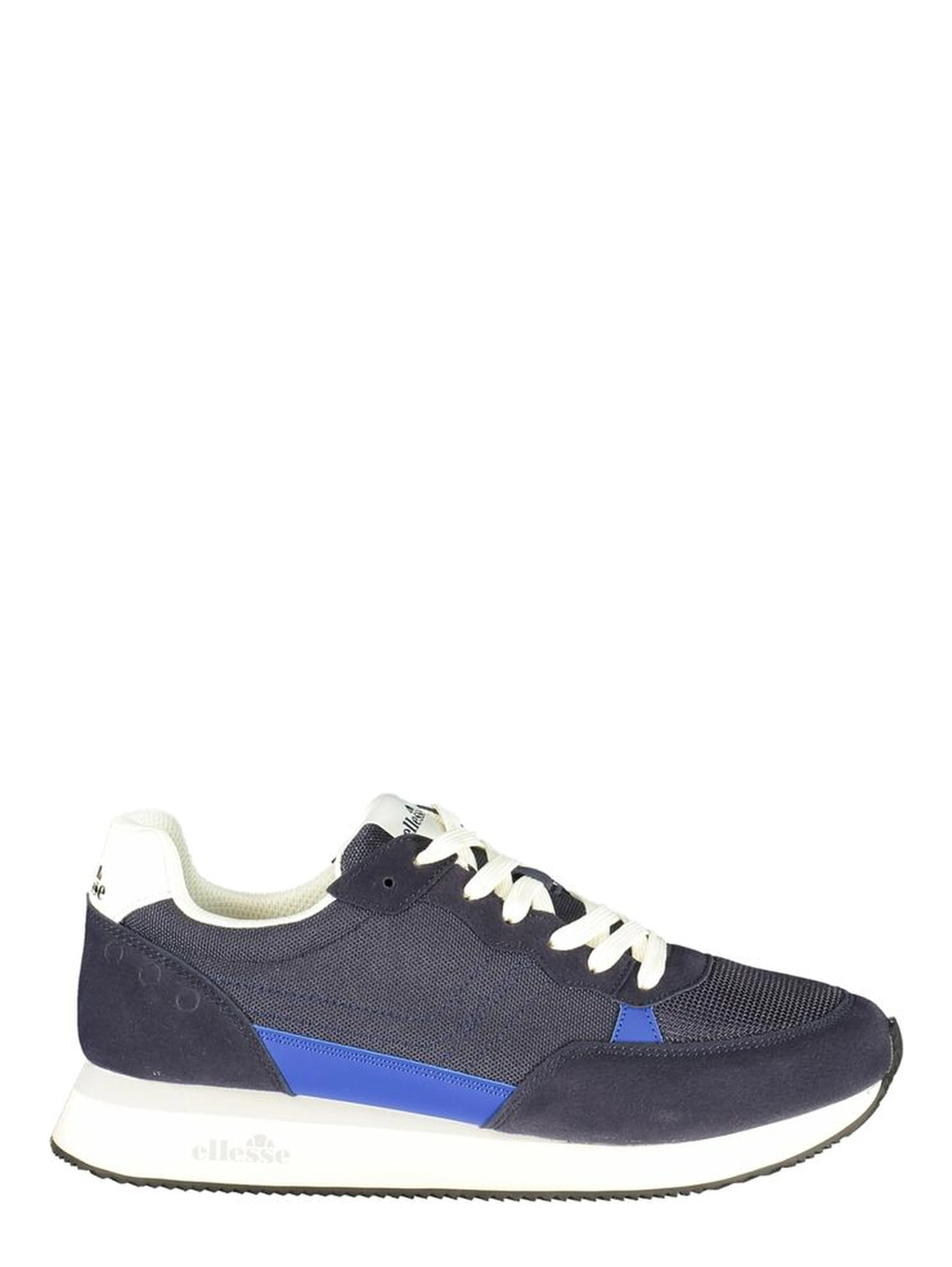 Blue Polyurethane Men Sneaker