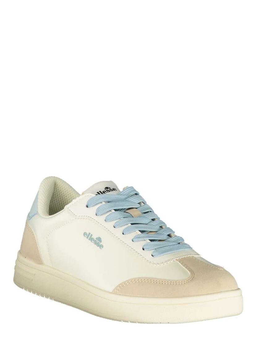 White Polyurethane Women Sneaker