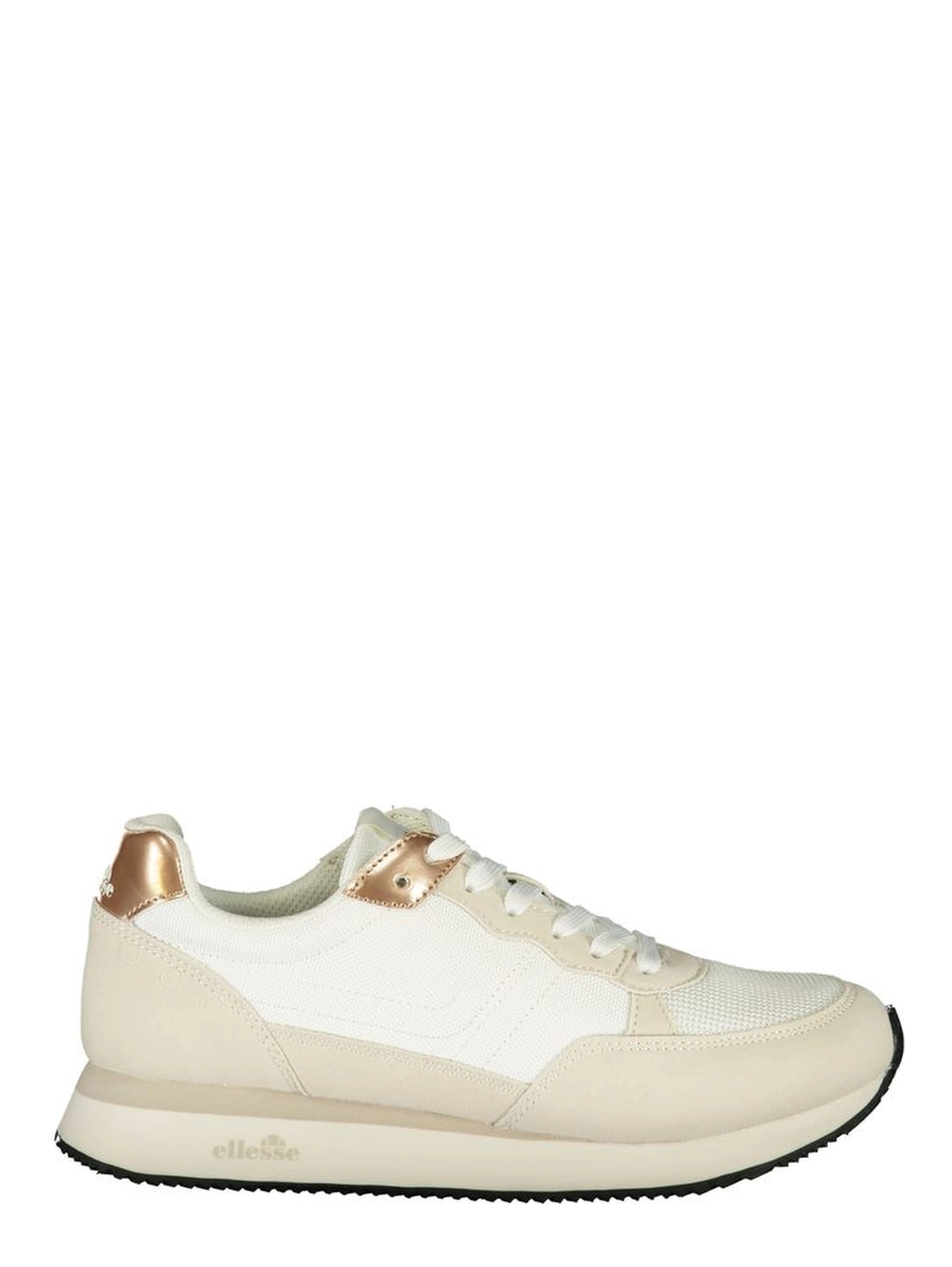 White Polyurethane Women Sneaker