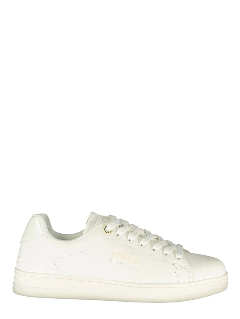 White Polyurethane Women Sneaker