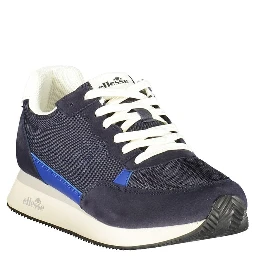 Blue Polyurethane Men Sneaker