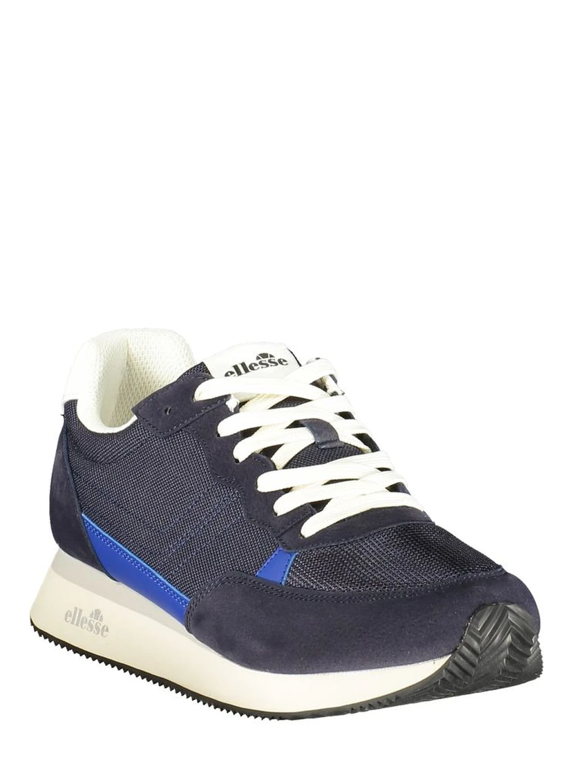 Blue Polyurethane Men Sneaker