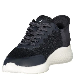 Blue Polyurethane Men Sneaker