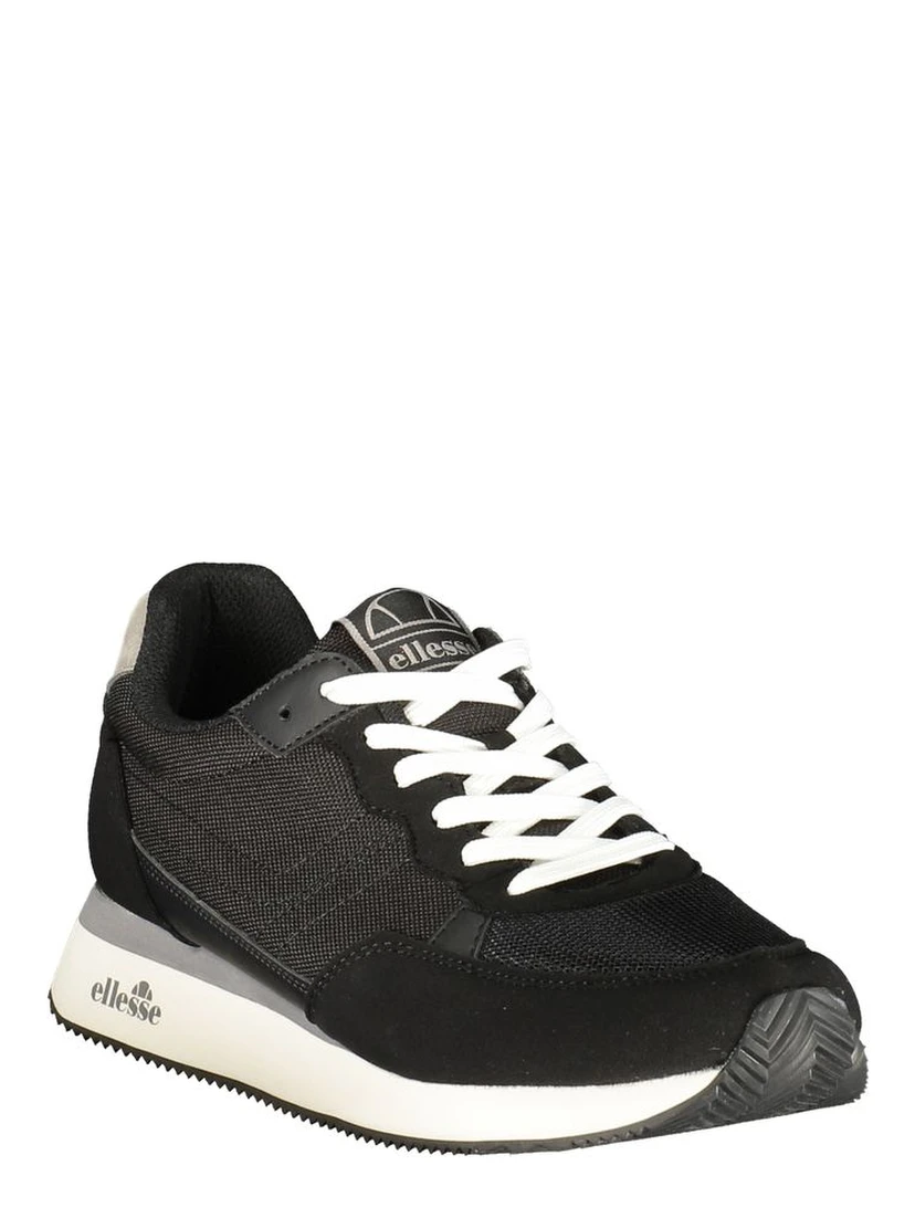 Black Polyester Men Sneaker