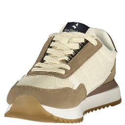 Beige Polyester Athletic Sneakers