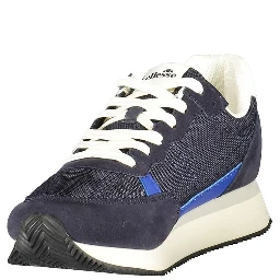 Blue Polyurethane Men Sneaker