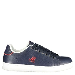 Blue Polyester Athletic Sneakers