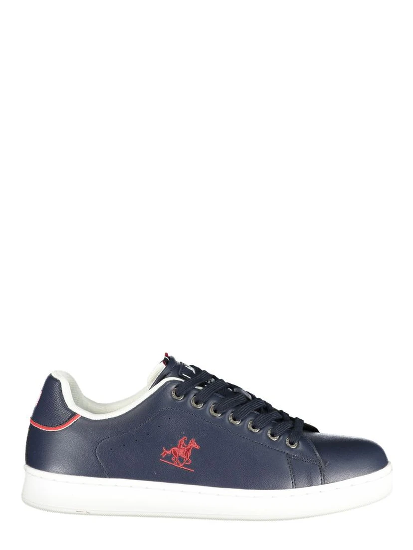 Blue Polyester Athletic Sneakers