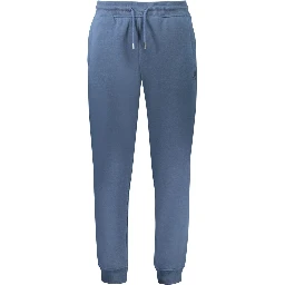Blue Polyester Men's Trouser