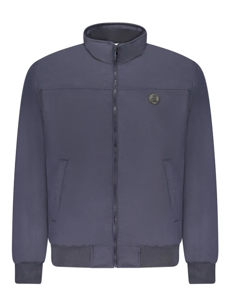 Blu Polyester Men's Jacket