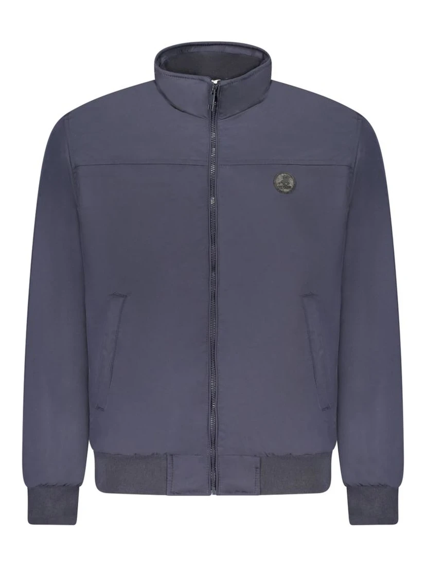 Blu Polyester Men's Jacket