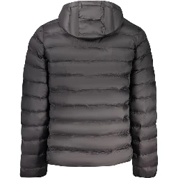 Black Polyester Men's Jacket