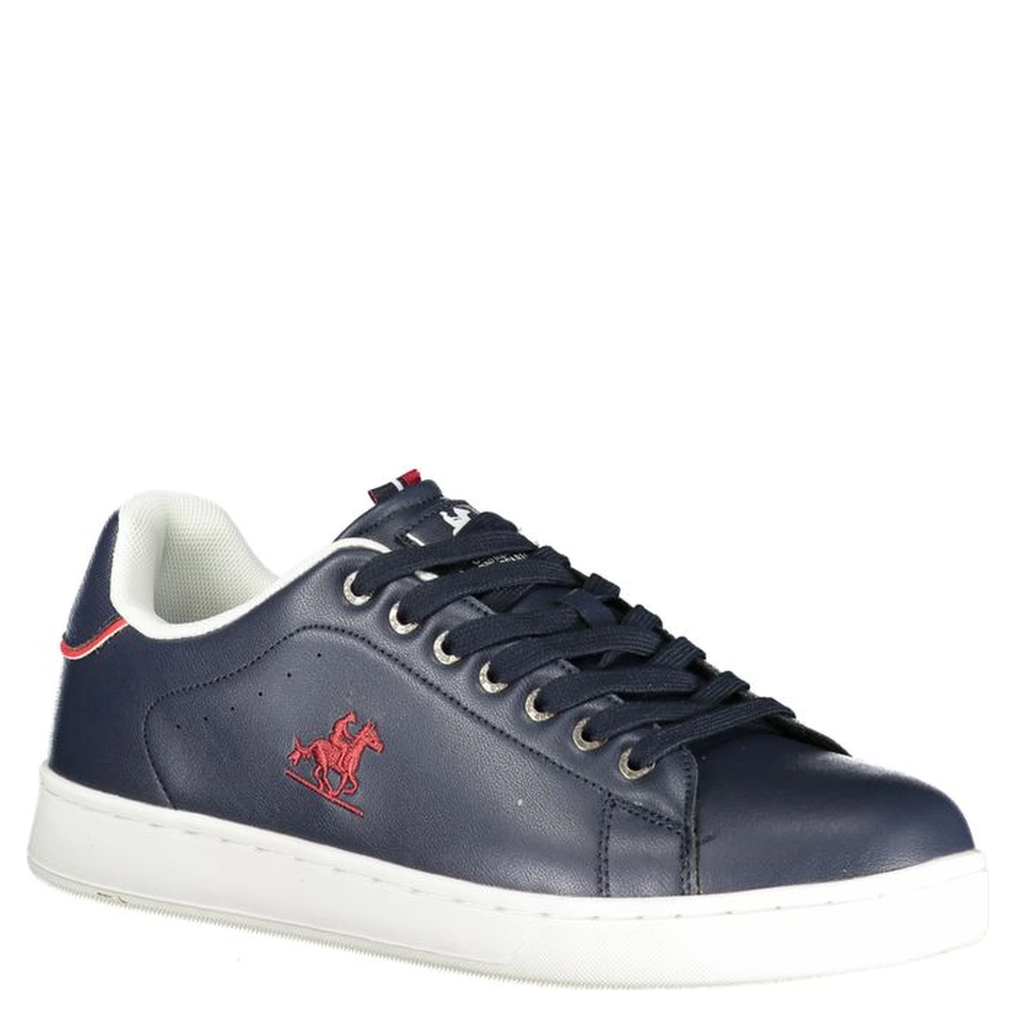 Blue Polyester Athletic Sneakers