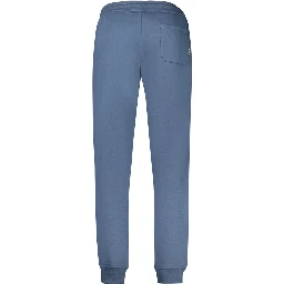 Blue Polyester Men's Trouser