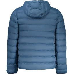 Blue Polyester Men's Jacket