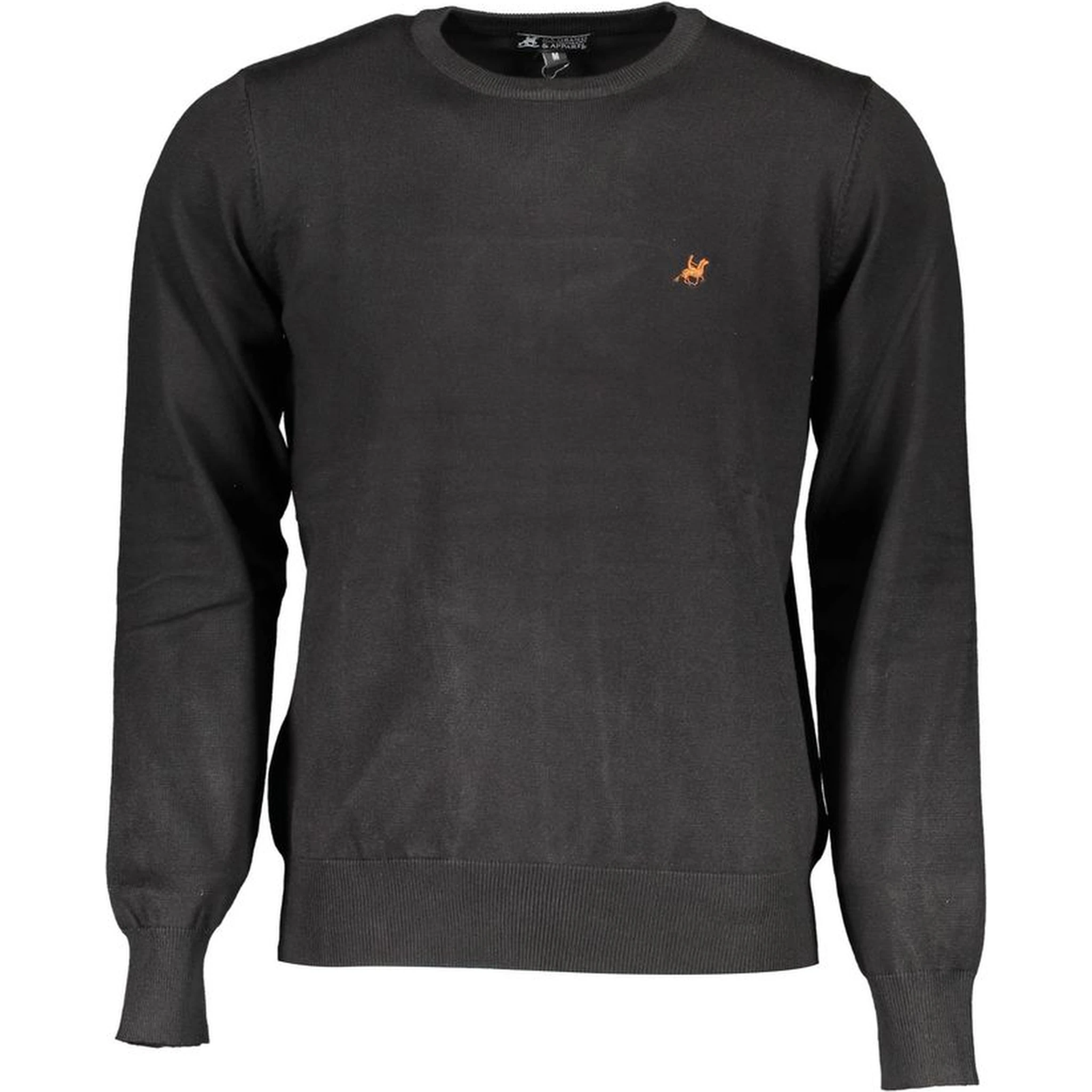 Black Viscosa Men Sweater