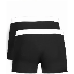 Black Cotton Men's Boxer Briefs