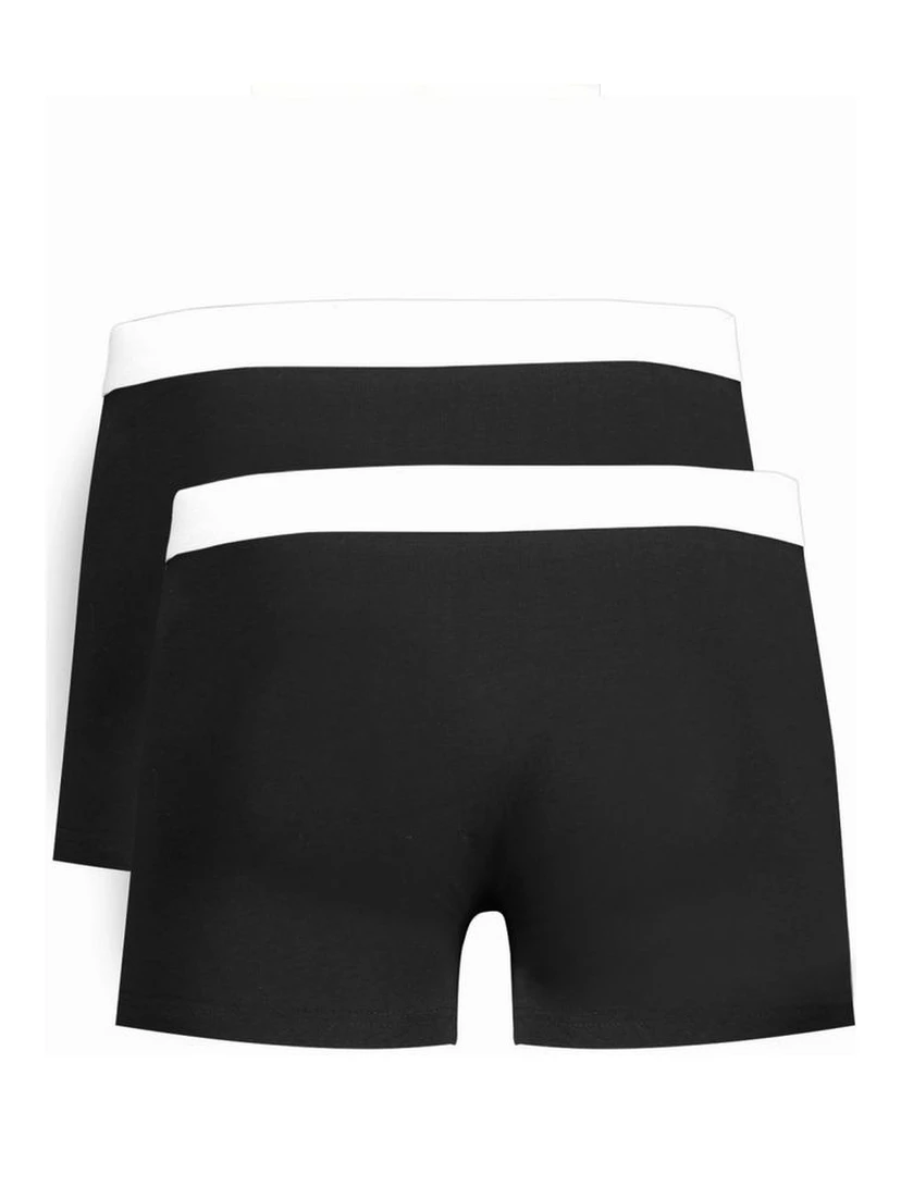 Black Cotton Men's Boxer Briefs