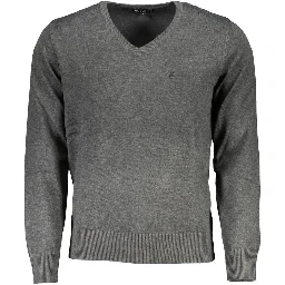 Gray Viscosa Mens Sweater